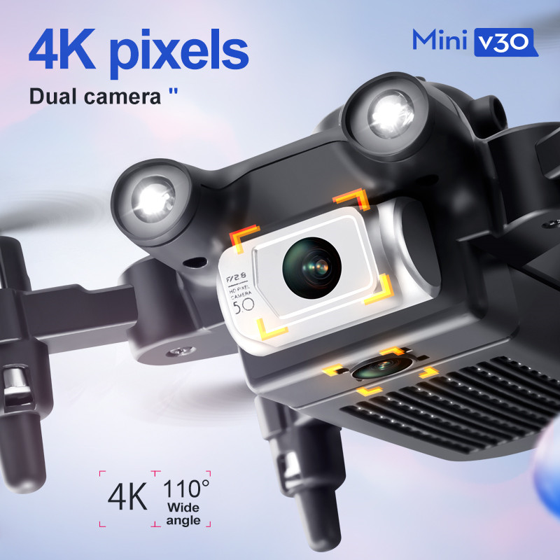 Mini V30 WiFi FPV Drone With 4 - đánh giá và giá Drone Remote Controller Lanyard