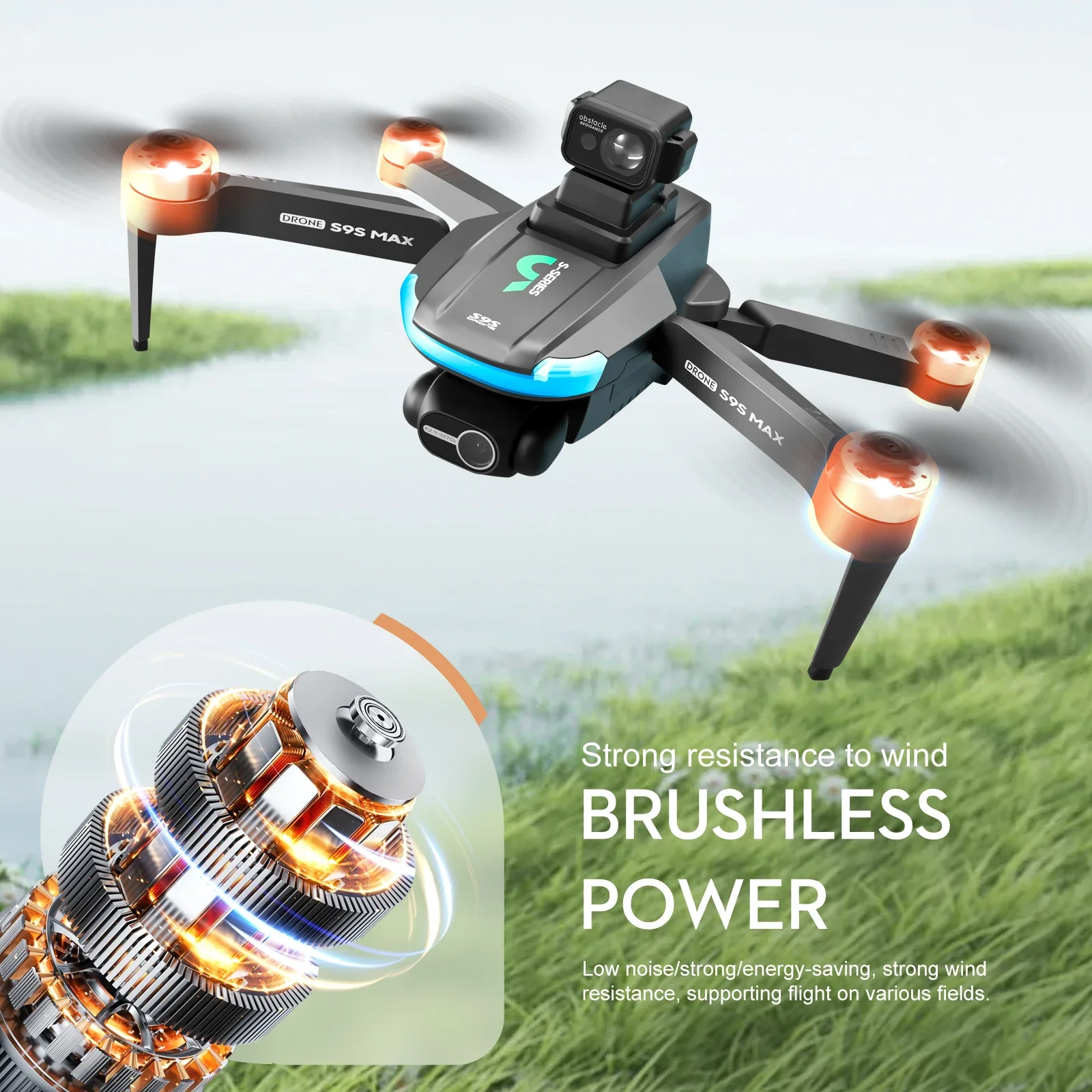 NEW S9S MAX MINI Drone 4K 2-Ax - đánh giá và giá Drone Remote Controller Lanyard
