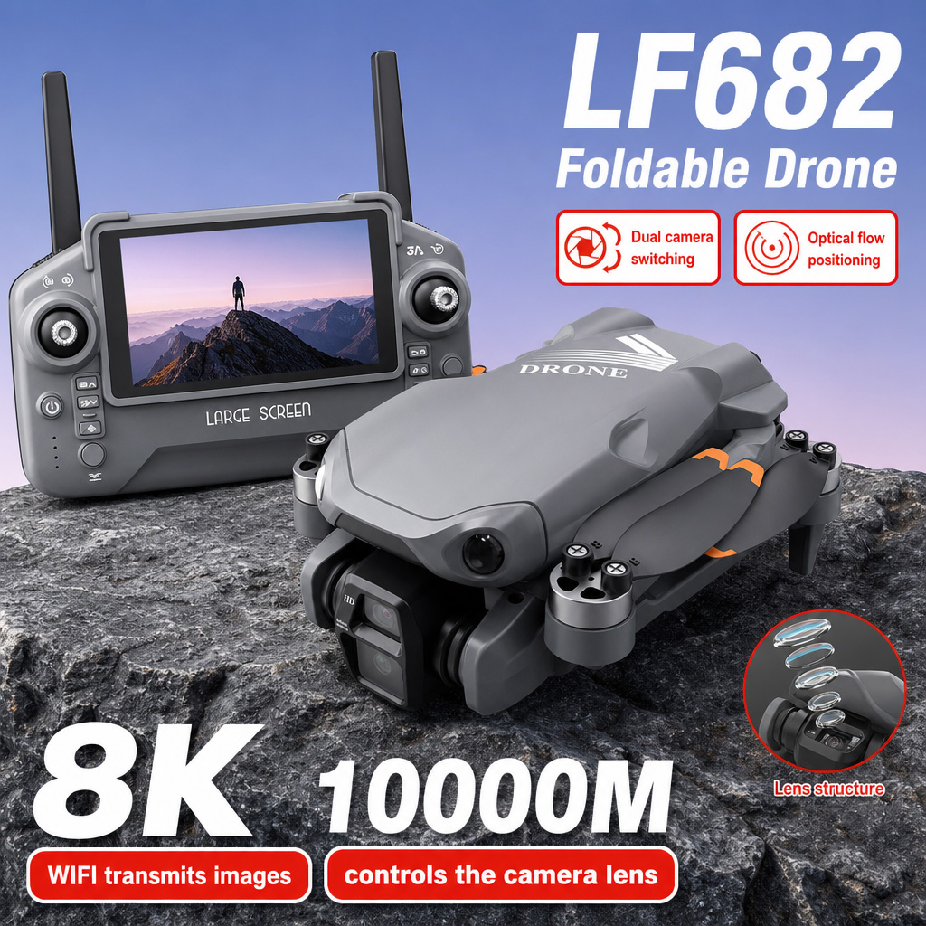 Aerial Photo LF682 Drone 8K HD - đánh giá và giá Drone Remote Controller Lanyard